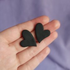 Kolczyki z gliny polimerowej serduszka