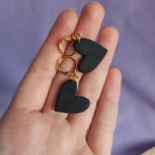 Kolczyki z gliny polimerowej serduszka