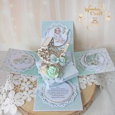 Exploding box chrzest, roczek, narodziny, prezent "Sweetheart1" GOTOWY