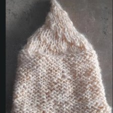 Wyprzedaż Cytryna czapka handmade wełna moher