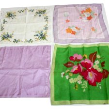 Bawełniane damskie chusteczki do nosa PRL 4szt