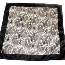 apaszka chustka w szarościach  vintage PRL