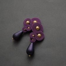 fioletowe klipsy sutasz