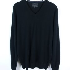 Marks & Spencer wełniany cienki sweter merino wool / L