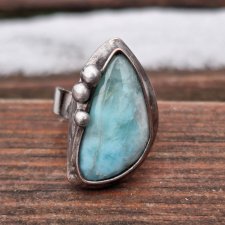 Larimar - pierścionek regulowany