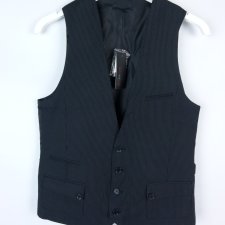 Butler and Webb męska elegancka kamizelka w paski / EU 48 regular z metką