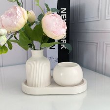 Zestaw dekoracyjny  z gipsu polimerowego