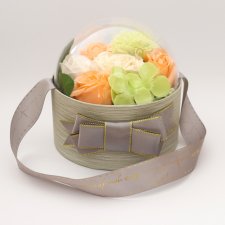 kwiaty mydlane - flower box pomarańczowy