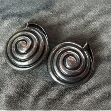 SILVER 925 - meandry greckie galeryjne kolczyki srebrne