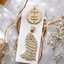 Podziękowanie dla gości - komunia, chrzest: zawieszka chwost