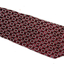 ACETAT TUREK oldschoolowy krawat burgund PRL