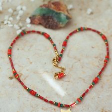 Naszyjnik z zawieszką w kształcie miłorzębu -  prezent dla niej | Prezent na Dzień Kobiet i Walentynki | DomilkowyDomek