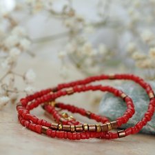 Naszyjnik koral czerwony – kobieca biżuteria z kamieni naturalnych | Prezent na Dzień Kobiet i Walentynki | DomilkowyDomek