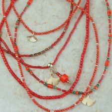 Naszyjnik jarzębinowy koral No.1 – kobieca biżuteria z kamieni naturalnych, klasyczny choker | Prezent na Dzień Kobiet i Walentynki | DomilkowyDomek