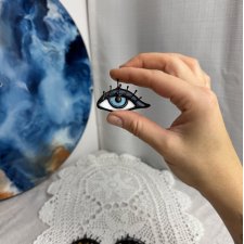 Szklany naszyjnik wisior "Oko". Wisiorek talizman. Witraż Tiffany'ego Kolor do wyboru