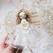 Podziękowanie dla chrzestnej matki - aniołek z dedykacją