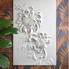 Magnolia - Gipsowa Płaskorzeźba. Obraz strukturalny