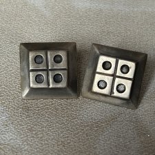 SILVER 925 - artystyczny grecki  ręczny wyrób - galeryjne kolczyki srebrne