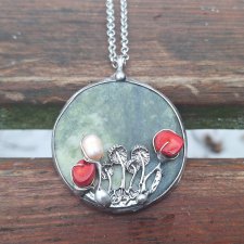 Dzikie grzybki - wisiorek