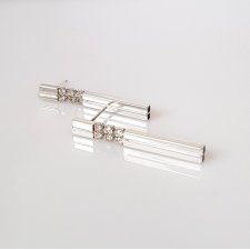 Kolczyki Double Sticks v silver