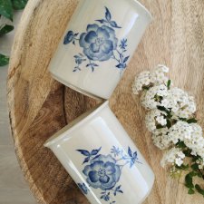 Kubki barowe w kwiaty, Tułowice, PRL, dla Pani Anny