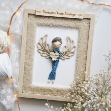 Pamiątka Chrztu Świętego dla chłopca | Słodki aniołek na chrzest