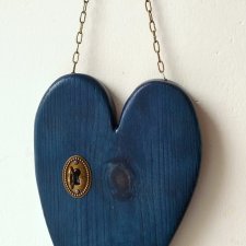 Dekoracyjne serce -"Myślę o Tobie".