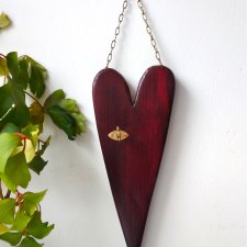 Dekoracyjne serce z drewna - "Symbol miłości".