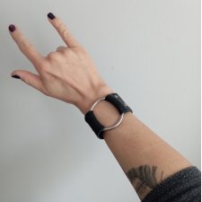 Rebel heart skórzana bransoleta