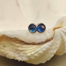 Kolczyki wkrętki Błękitna Galaktyka