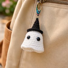 Szydełkowy duszek – breloczek handmade