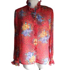 Kwiecista bluzka lata 80-te