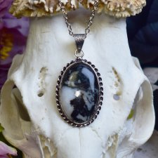 Posrebrzany miedziany wisiorek z turkusem Buffalo #819