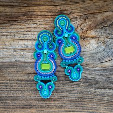 Duże orientalne kolczyki soutache