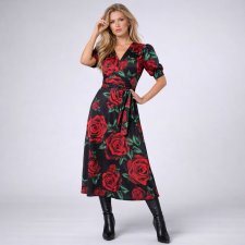 Kelly - sukienka w kwiaty - Królowa Róża Black