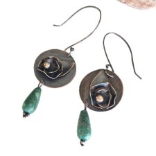 METALOPLASTYKA SREBRO I TURKUS - KOLCZYKI OD PROJEKTANTKI