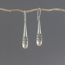 Srebrne kolczyki z perłami