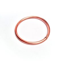 Bransoleta - koło. Czysta miedź plus kryształy górskie wewnątrz