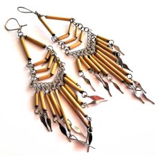 PERUWIAŃSKIE RĘKODZIEŁO - DŁUGIE LEKKIE INDIAŃSKIE KOLCZYKI