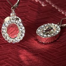 Efektowne duże  Silver 925 srebrne  kolczyki z  cyrkoniami