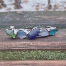 Szkło morskie - klamra do włosów