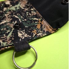 Upcyclingowy Mini Portfelik Etui na Karty - moro wojskowy