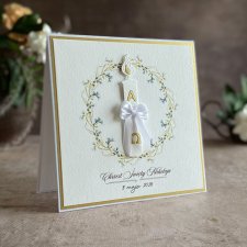 Kartka na chrzest w ozdobnej kopercie, C 72