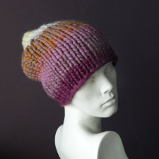 GRUBAS * 100% WOOL * ZIMOWA CZAPA *