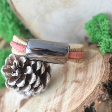 BRANSOLETKA Z KORKA I CERAMIKI TUNEO II