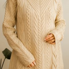 beżowy sweter M