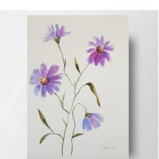 Kwiatki - akwarela formatu A5