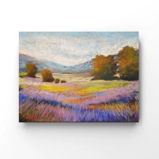 Lawendowe pole- praca wykonana pastelami