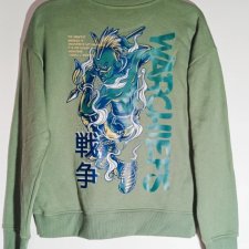 Bluza dresowa zielona oliwka khaki Primark rozmiar 34/36