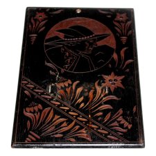 GÓRAL STARY obrazek na drewnie zawieszka Zakopane PRL